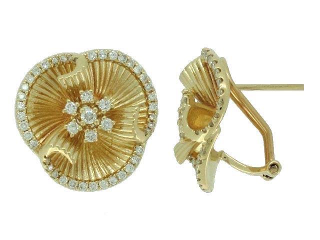 Floral Gold and Diamond Studs