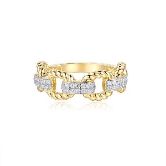 Link Diamond Ring