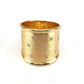 Brushed Gold Ring with Embedded Diamonds
