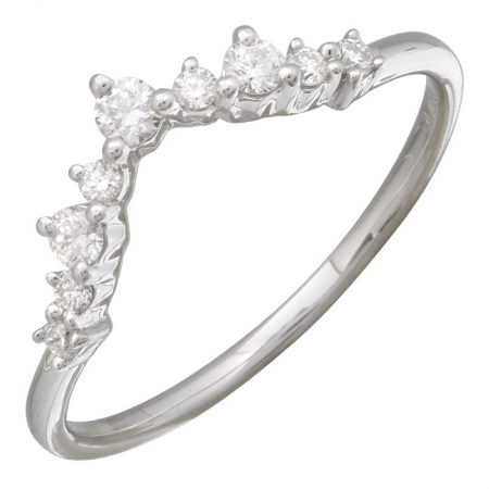 Curved diamond V ring