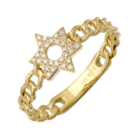 Star of David Diamond Ring