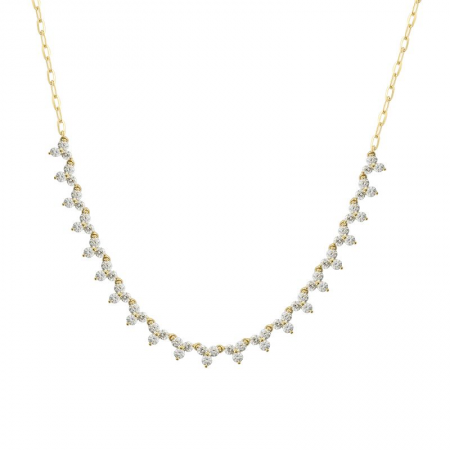 Trio Diamond Chain Necklace