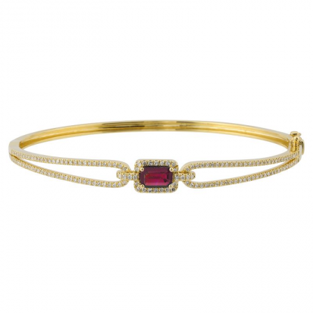 Diamond and Ruby Bangle