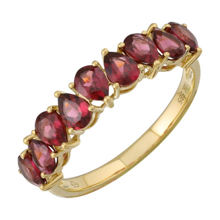 Pear Shape Rhodolite Ring