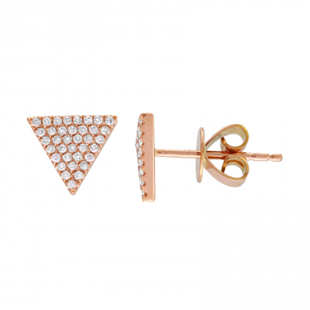 Triangle Diamond Stud Earrings