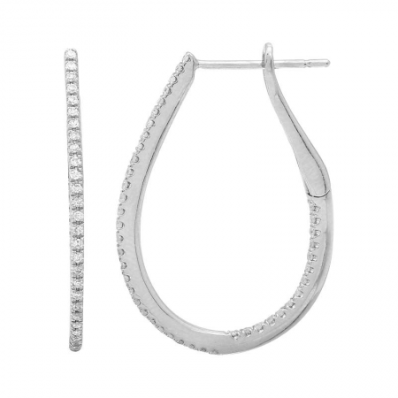 Diamond Oval Hoop