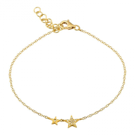 Diamond Double Star Bracelet