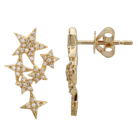 Diamond star earrings.