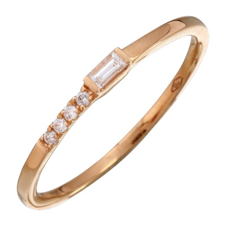 Baguette and Round Diamond Ring