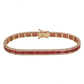 Rose gold diamond and ruby bracelet