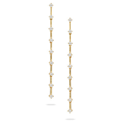 Hanging Solitaire Diamond Earrings