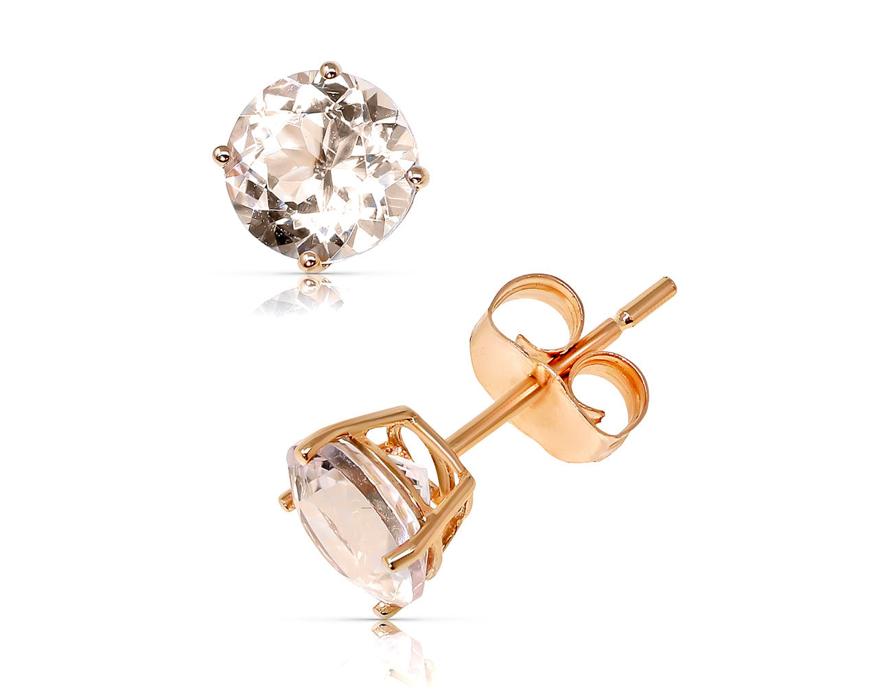 Morganite Studs