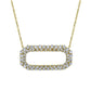 Rectangle Diamond Pendant Necklace