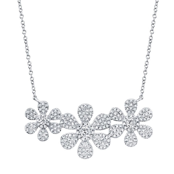 Diamond flower necklace