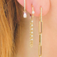 Diamond Paperclip Hanging Earrings