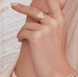 Diamond Heart Shape Ring