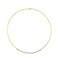 Diamond Bar Necklace on Paperclip Chain