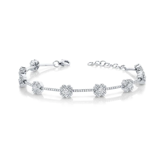 Diamond Flower Bracelet