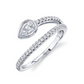 Diamond Wrap Ring with Pear