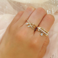 Diamond Pear Layered Ring