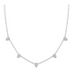 Five Hanging Diamond Pear Cluster Necklace