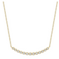 Curved Diamond Bar Necklace in Crown Setting