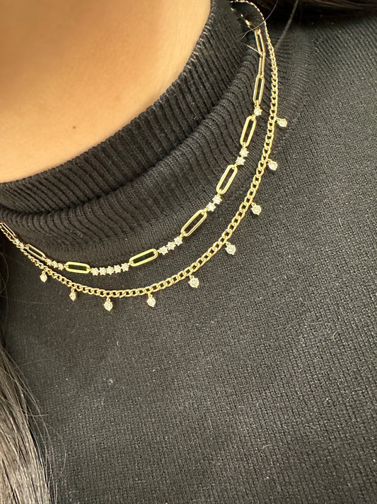 Designer Diamond Link Necklace